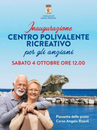 Inaugurazione centro polivalente ricreativo per gli anziani