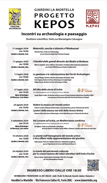 Progetto Kepos:  La tutela del patrimonio culturale per la conservazione dei valori identitari dell’Isola d’Ischia