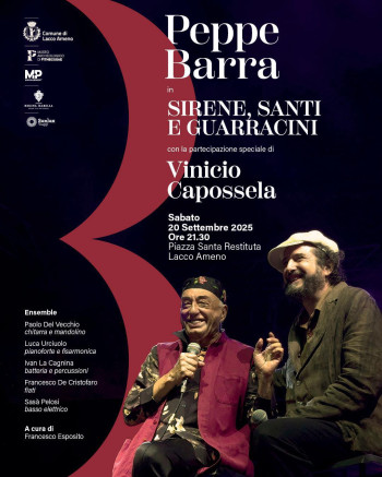 Peppe Barra con Vinicio Capossela in ‘Sirene, Santi e Guarracini’
