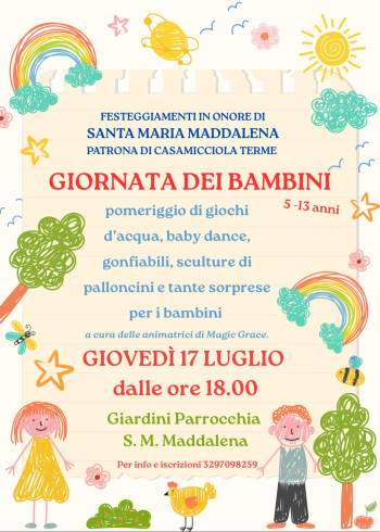 Solenni festeggiamenti in onore di Santa Maria Maddalena: pomeriggio di giochi d'acqua