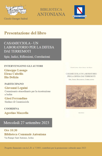 Presentazione libro: Casamicciola - un laboratorio per la difesa dai terremoti